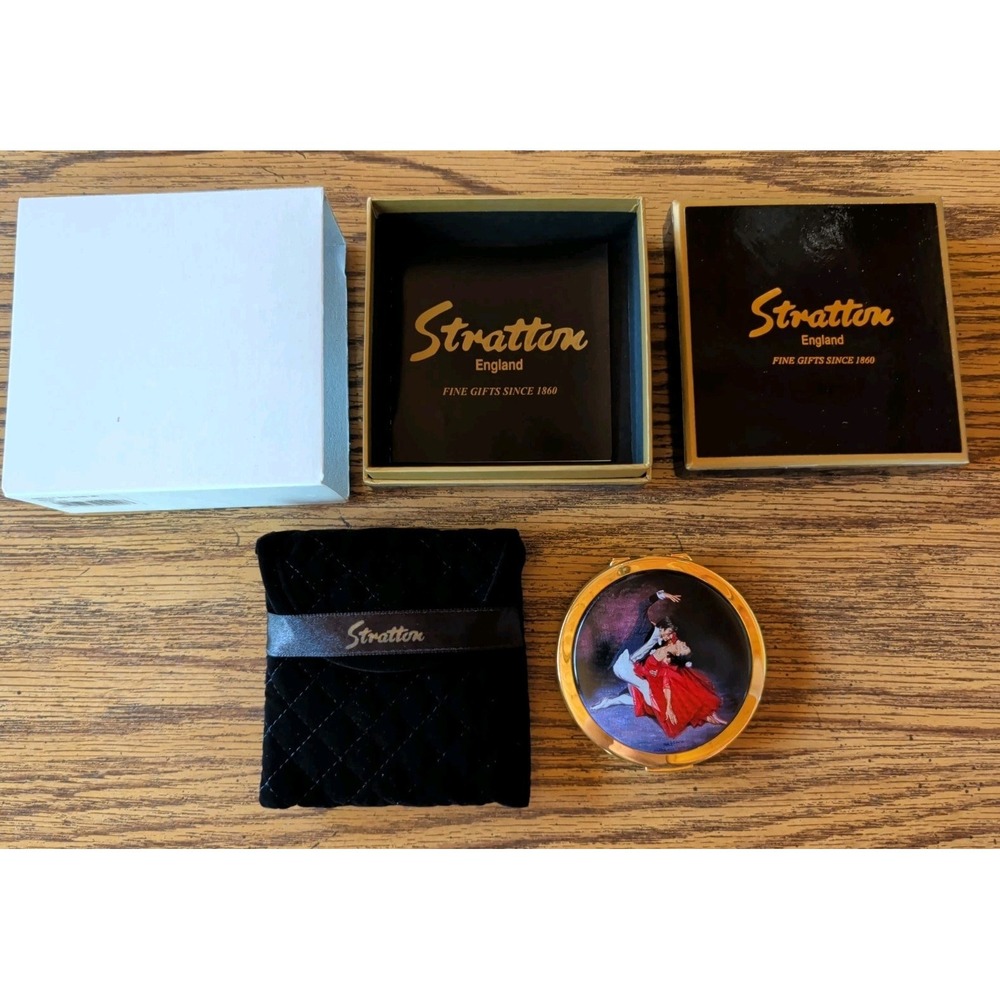 New Stratton of England Giselle Convertible Compact Double Mirror Ballet NOS